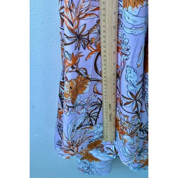 Hello Molly Don't Stop Me Mid-Riff Cut Out Puffy Sleeve Midi Dress Size 6 - Picture 12 of 14